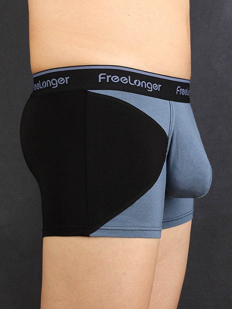 FreeLonger Men's U convex Separate Support Pouch Trunks