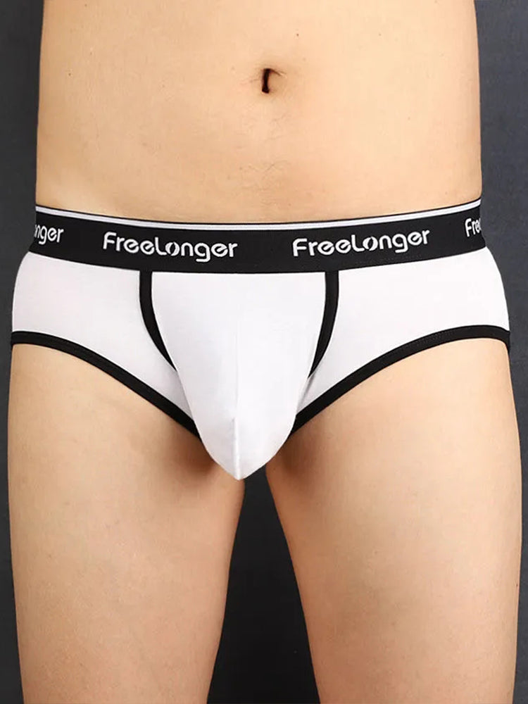 FreeLonger Men's Microfiber Covered Silky Touch Briefs