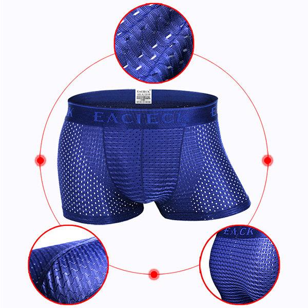 メンズ メッシュ 薄手 アイスシルク 下着 3点セット