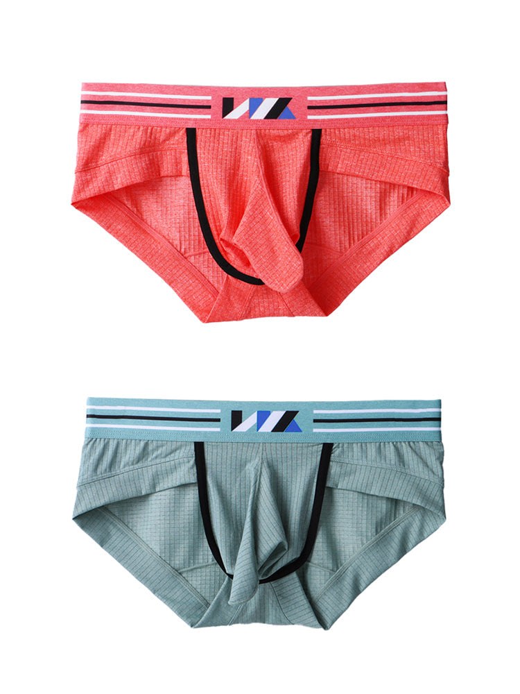 2 Pack Soft Separated Pouch Mens Briefs