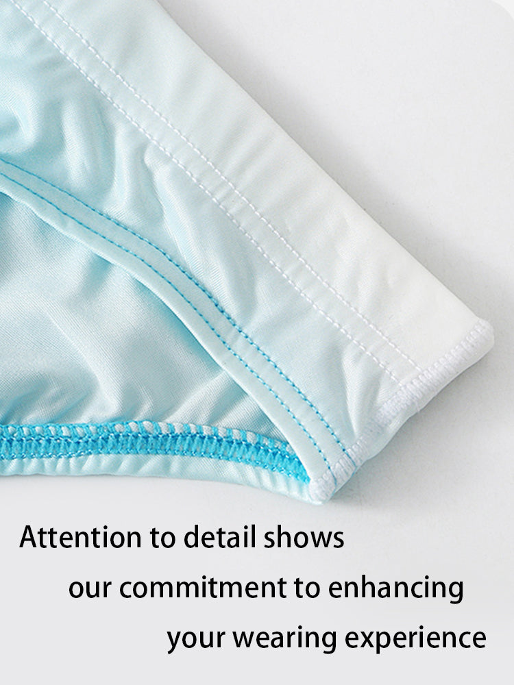 3 Pack Men's Sensual Silk-Like Loose Gradient Color Bikini