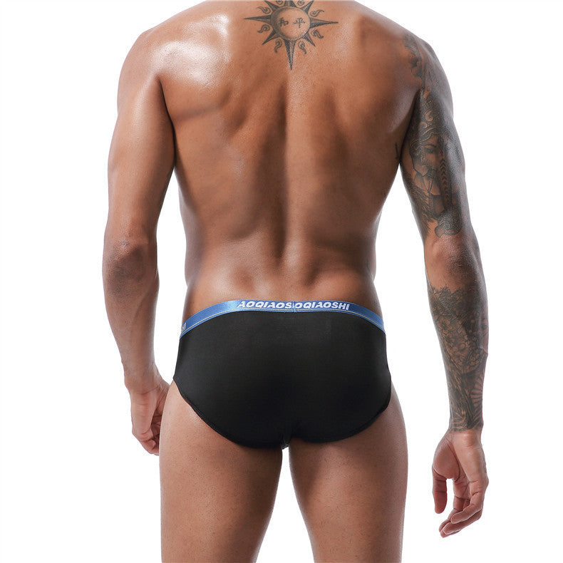 男性用モダールUコンベックスポーチシームレスブリーフ4枚組