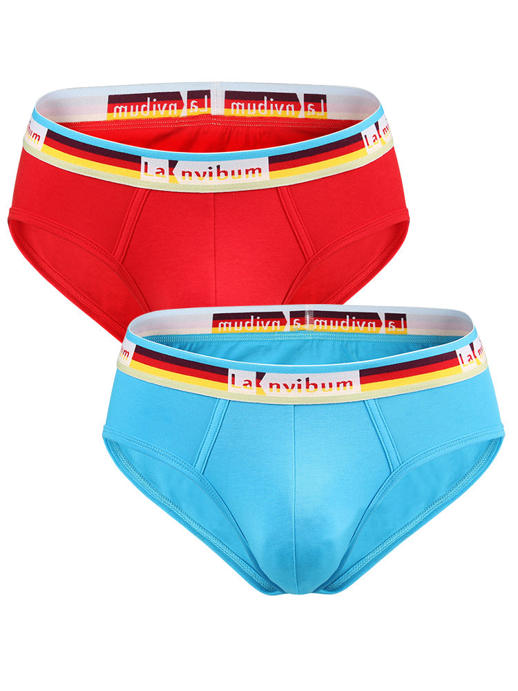 2 Pack Men's U Pouch Rainbow Pride Briefs