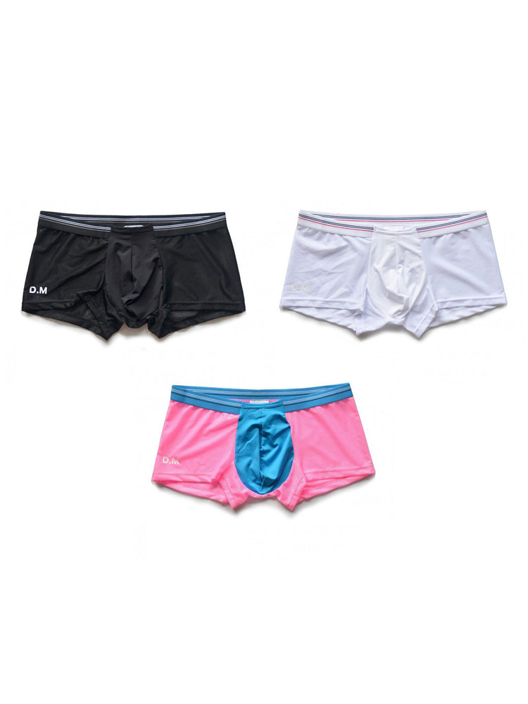 メンズ ナイロンメッシュ 通気性速乾トランクス 3枚組