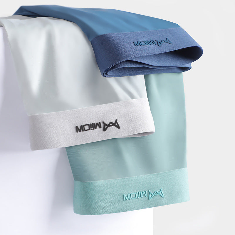 3 Pcs Ultra-thin Solid Men's Trunk Sets