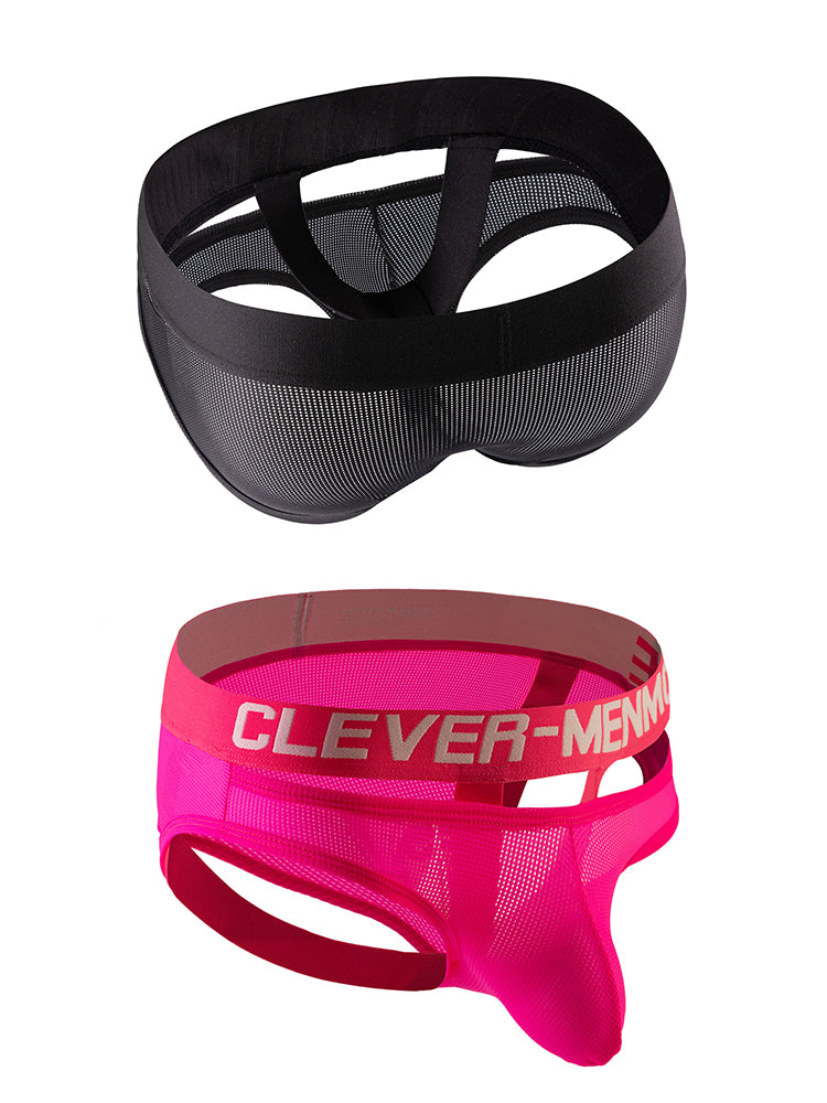 2 Pack Men's Mesh Breathable Multi-Functional Lifting Briefs