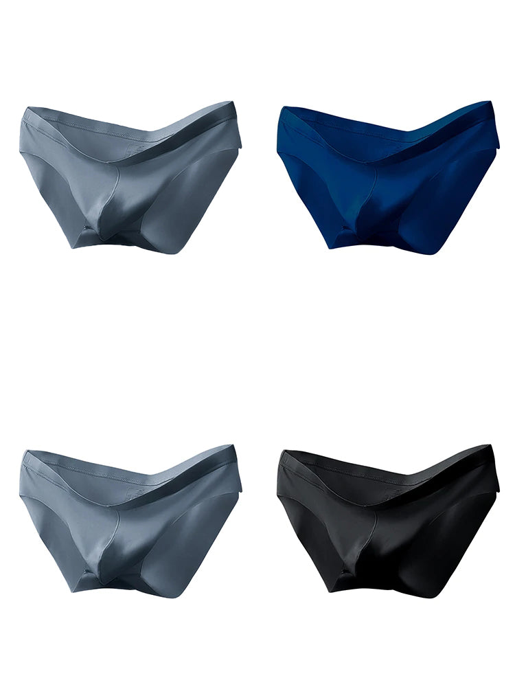 4 Pack Men's Seamlessess Thin Pouch Bikini