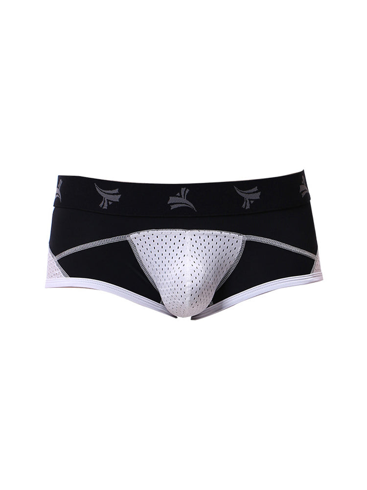 3 Pack Men's Nylon Mesh Breathable U-Pouch Trunks