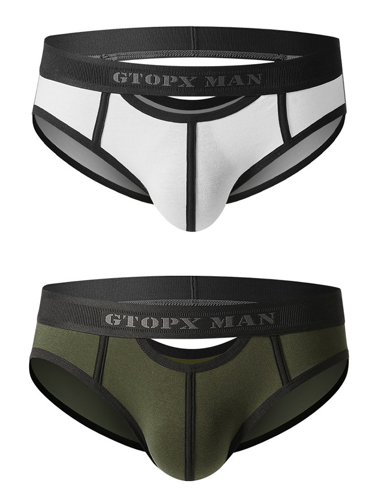 メンズ スプライスライン Uコンベックスポーチ コットンブリーフ