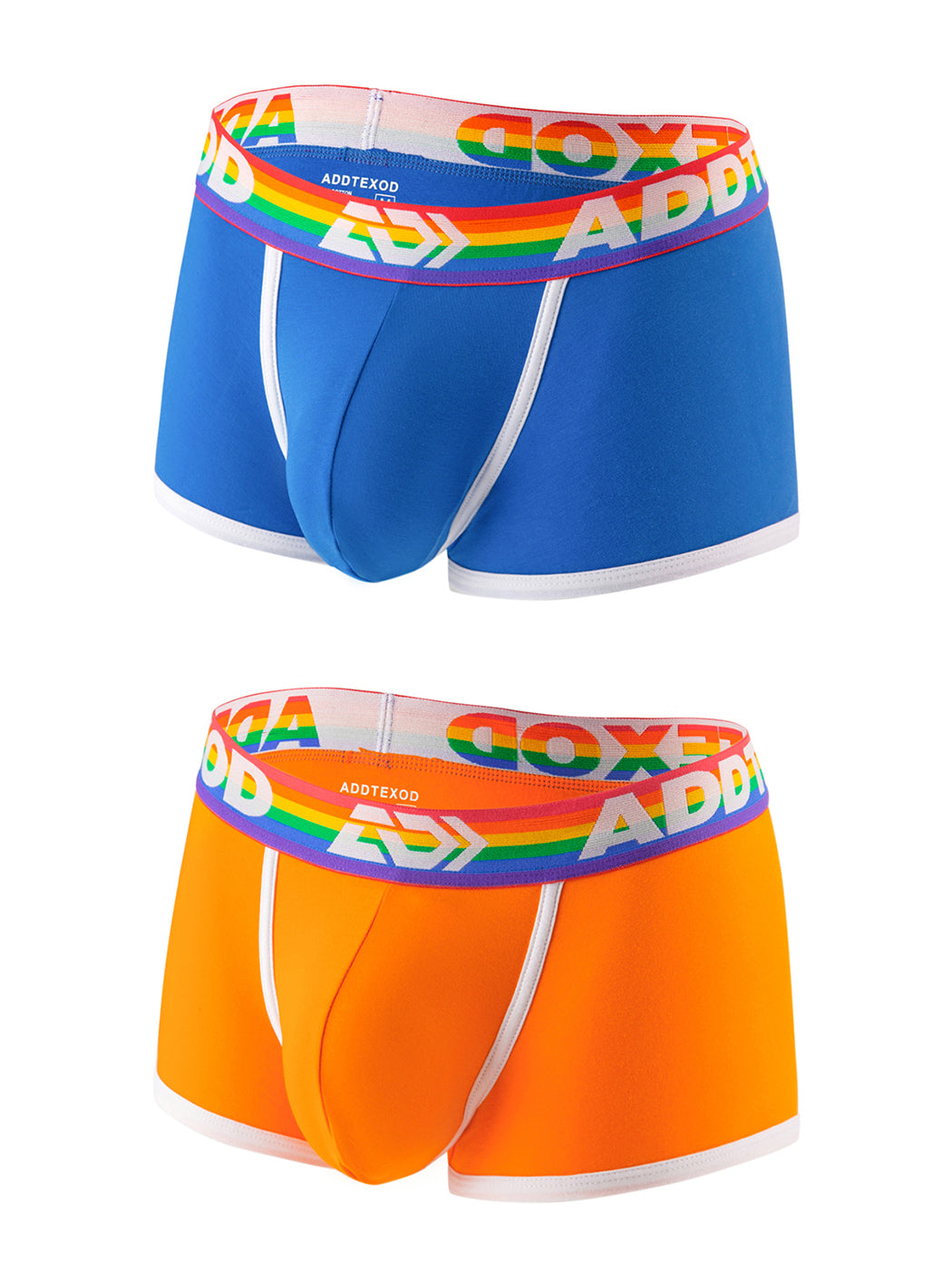 2 Pack Men's Large Pouch Rainbow Trunks