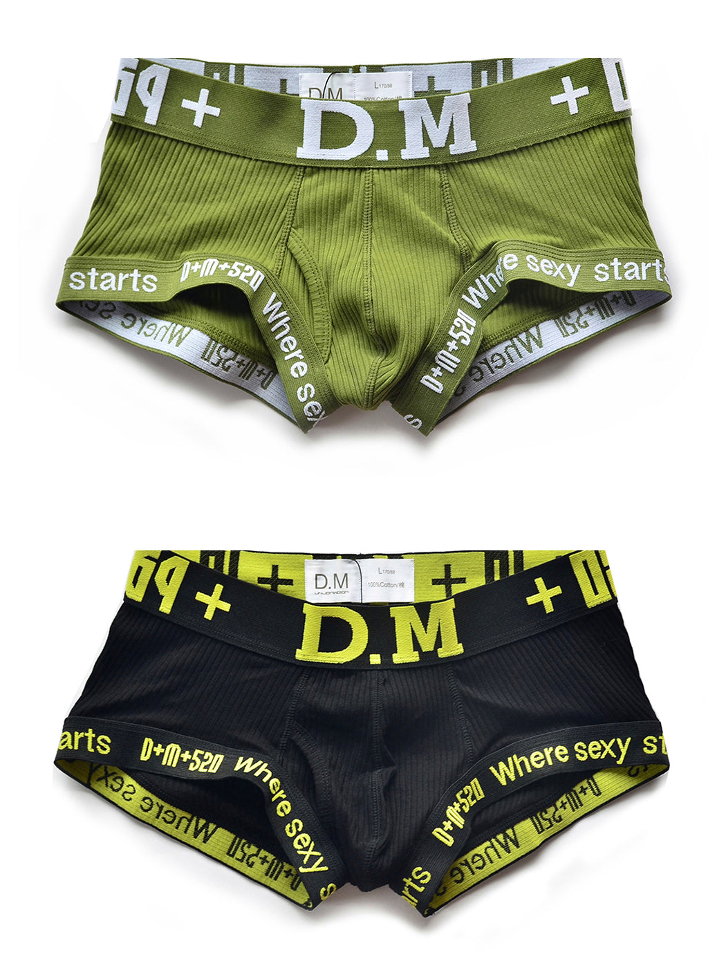 2 Pack Men's Low-rise Sexy Side Opening Pocket Trunk