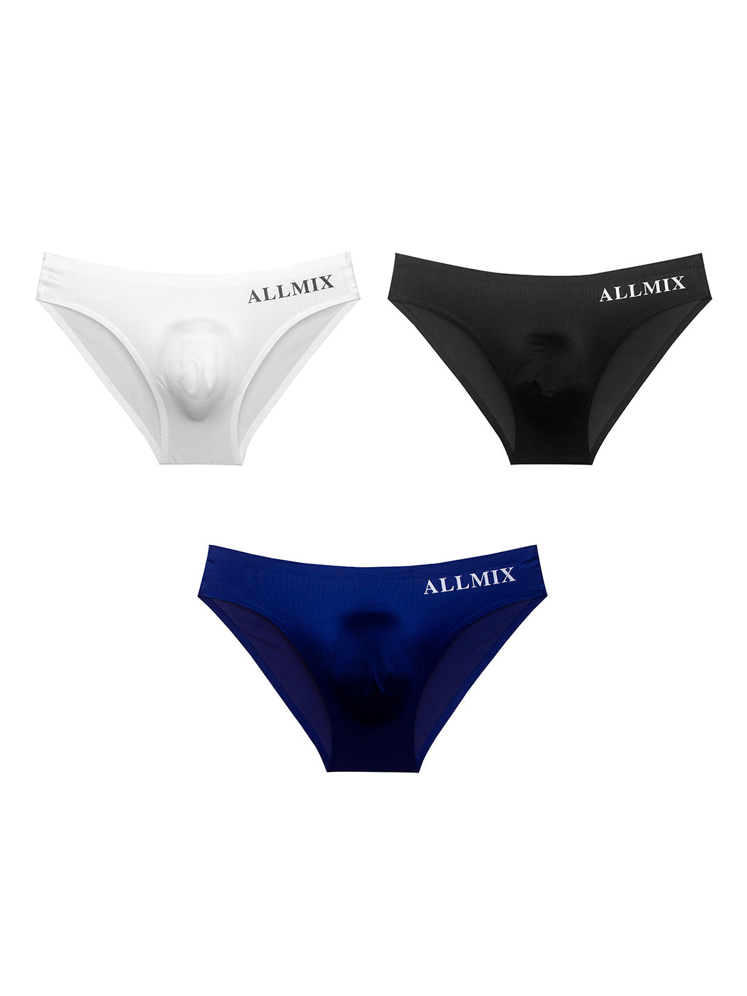 3 Pack ALLMIX Men's Sport Seamless Pouch Briefs