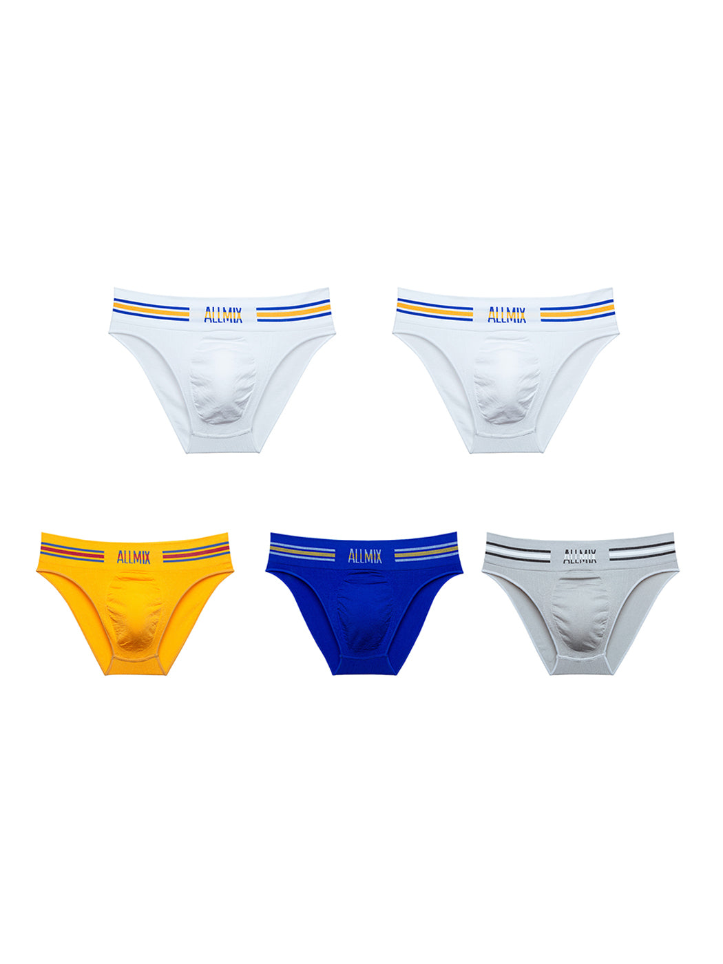 5 Pack ALLMIX Men's Seamless Bulge Pouch Briefs