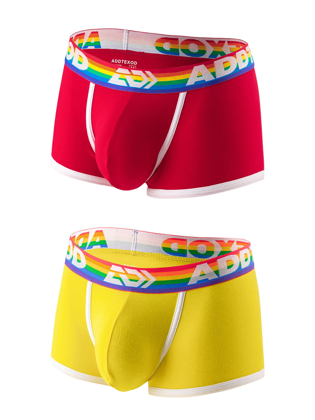 2 Pack Men's Large Pouch Rainbow Trunks
