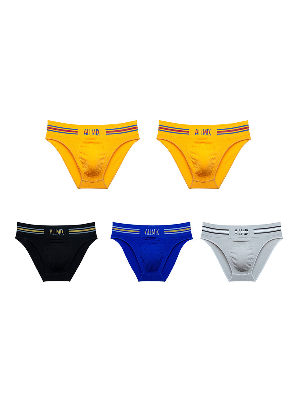5 Pack ALLMIX Men's Seamless Bulge Pouch Briefs