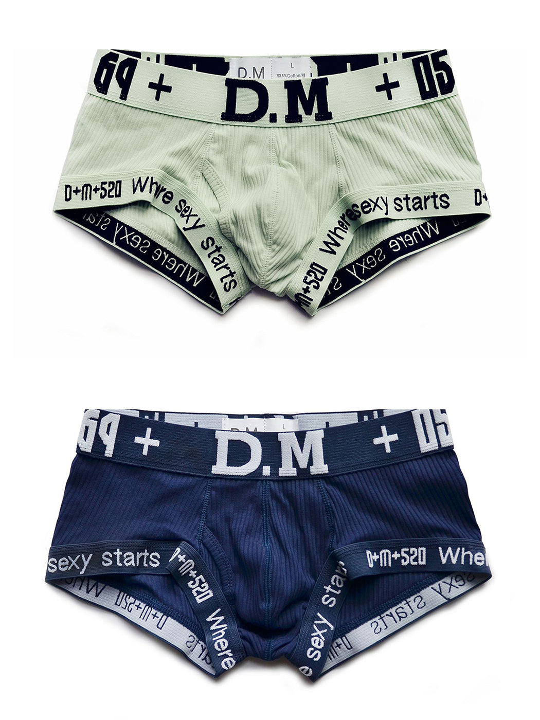 2 Pack Men's Low-rise Sexy Side Opening Pocket Trunk