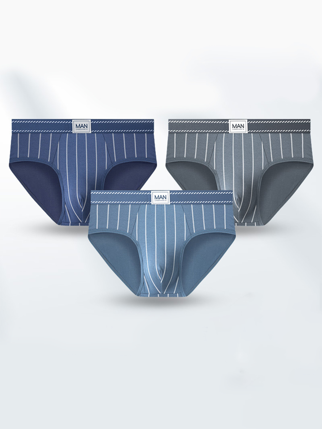 3 Pack Men's Classic Striped Briefs