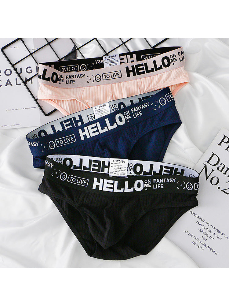 メンズ コットンリブ 通気性ブリーフ 3Dポーチ付き