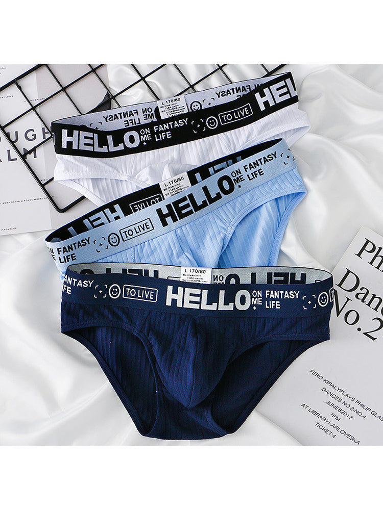 メンズ コットンリブ 通気性ブリーフ 3Dポーチ付き