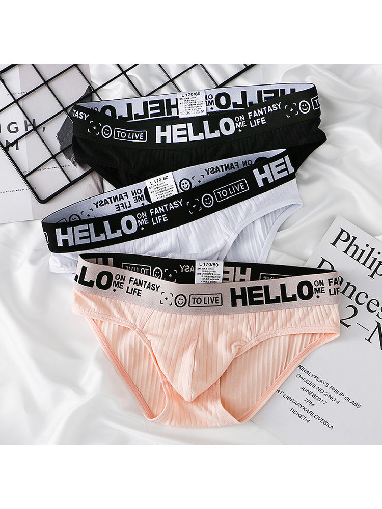 メンズ コットンリブ 通気性ブリーフ 3Dポーチ付き