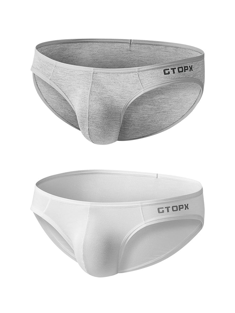 2 Pack Men's U-Shaped Pouch Single Layer Moisture-Wicking Comfortable Sexy Bikini