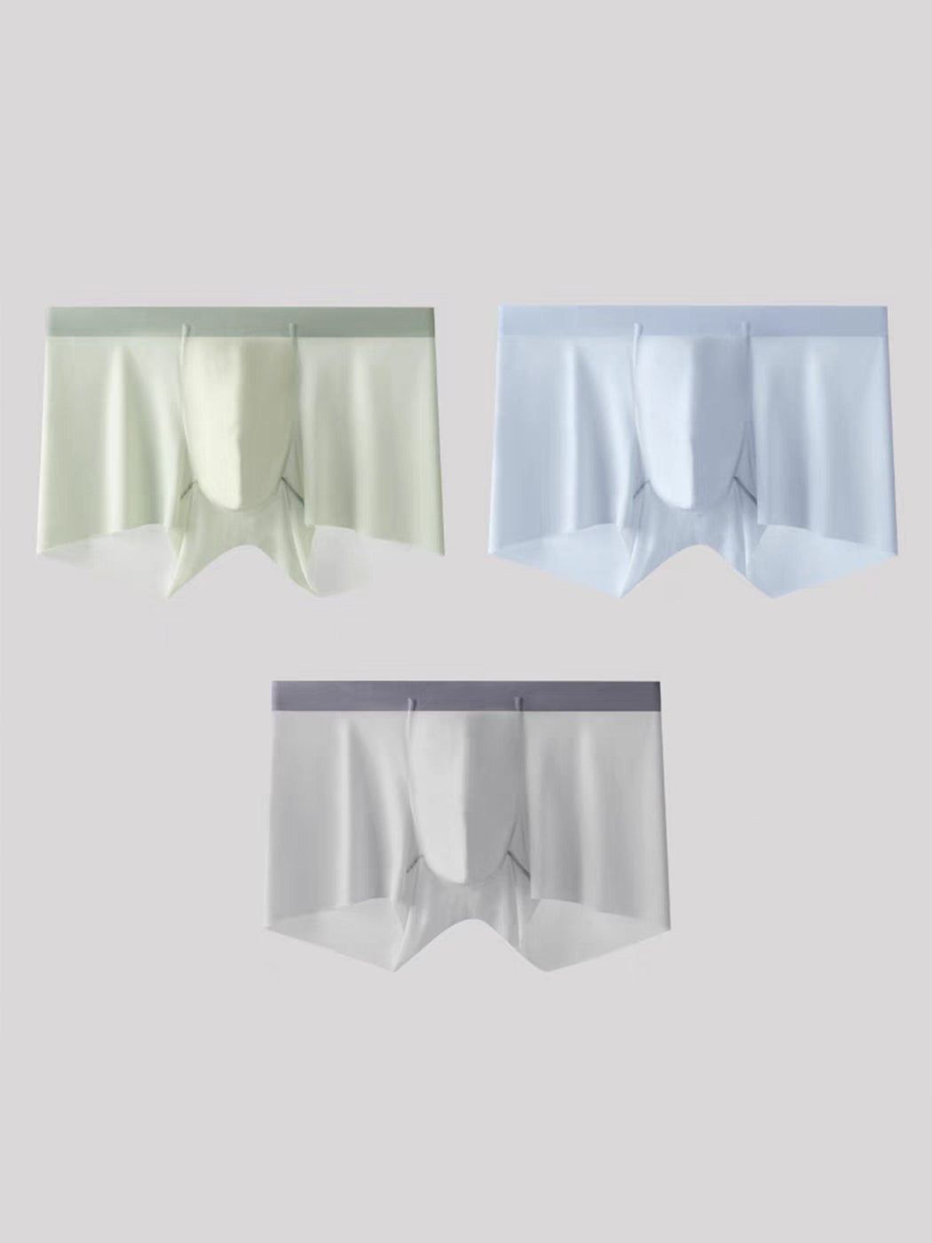 3 Pack Men's Ultra-thin Seamless Trunks