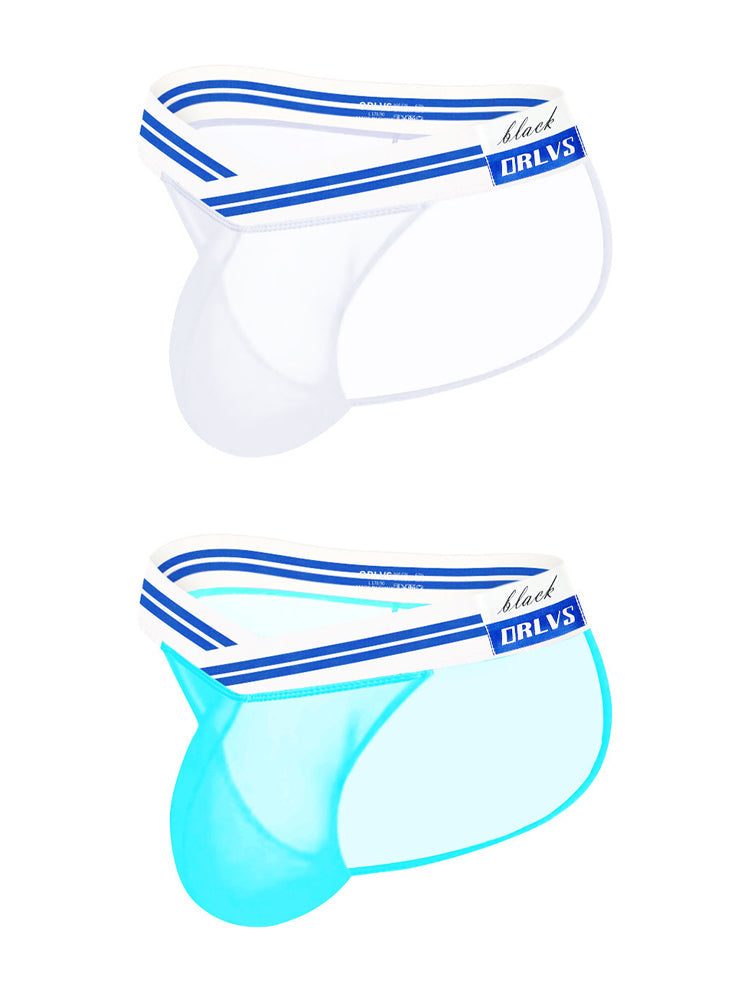 メンズセクシー半透明メッシュブリーフ2枚組