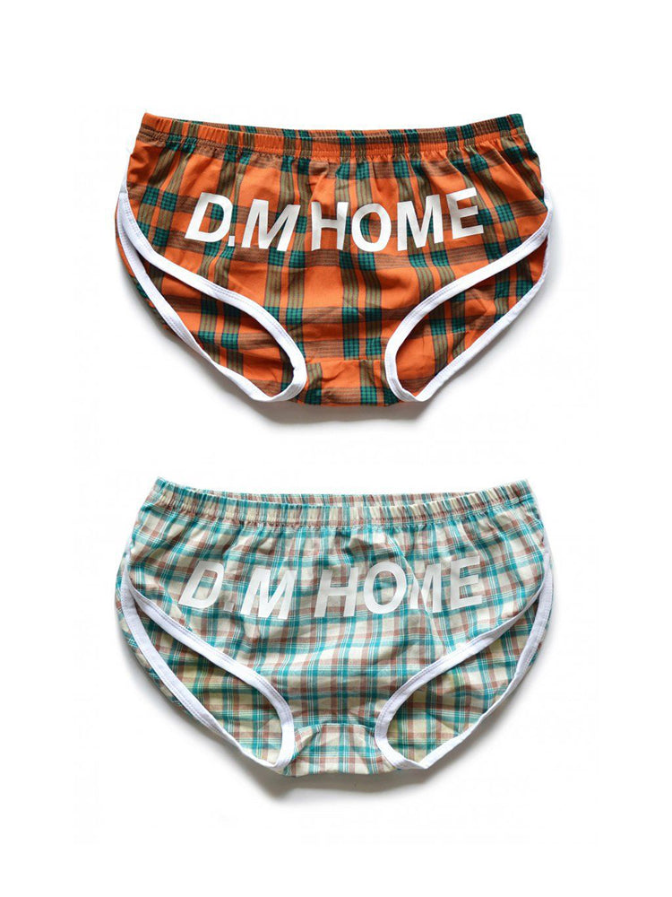 2 Pack Men's Loose Aloha Cotton Plaid Home Pants