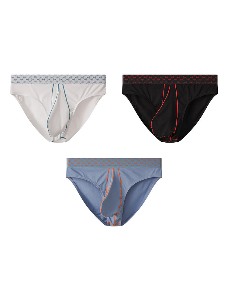 3 Pack Men's Breathable Anti-Chafing Cotton Briefs