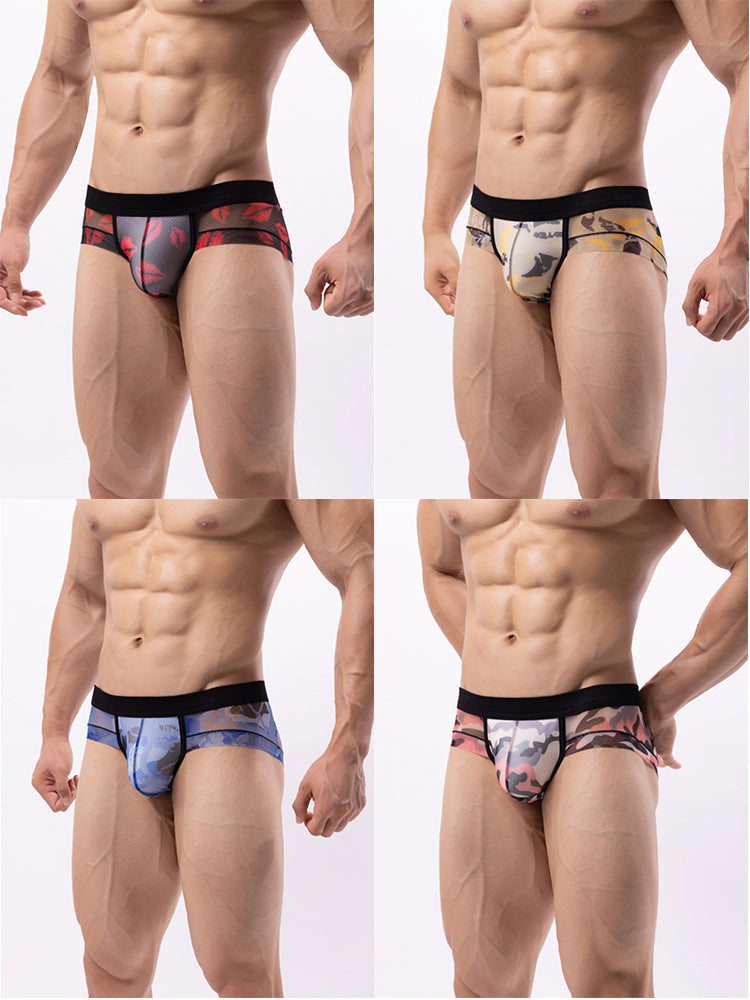 4-pack Men's Double-layer Breathable Mesh Briefs
