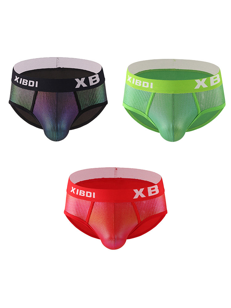 3 Pack Men's Sexy Trendy Comfortable Breathable Briefs