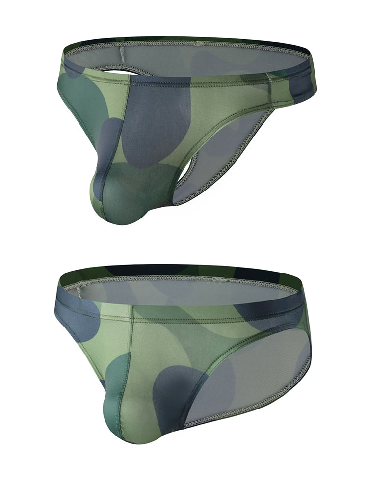 2 Pack Men's U-Pouch Camouflage Trendy Briefs