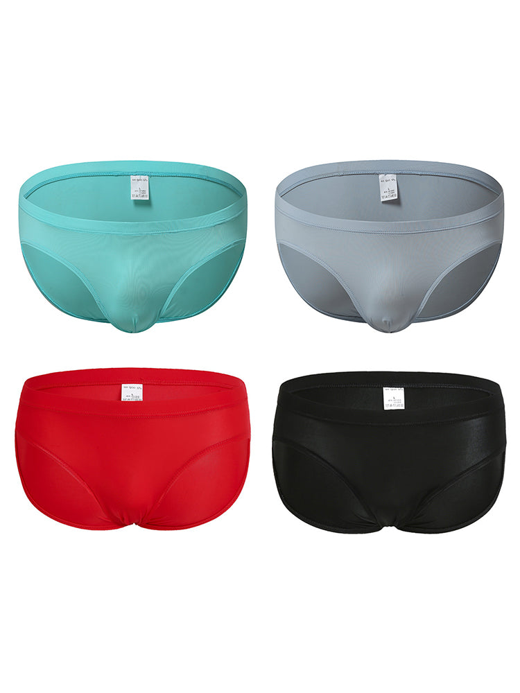 4 Pack Men's Seamless Ultra-Thin Briefs