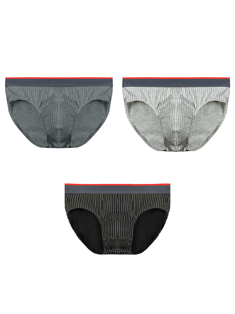 3-pack Men's Antibacterial Pure Cotton Sexy Sports Breathable Underwear