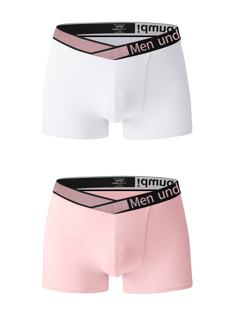 2 Pack Men's Modal Breathable U-Pouch Trunks