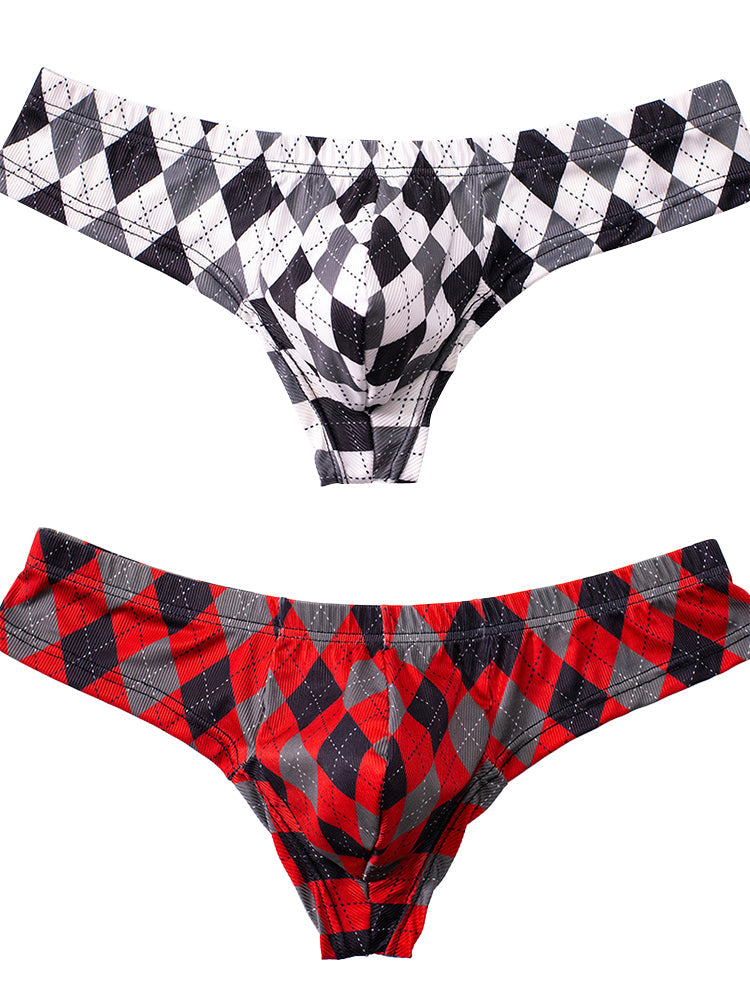 Men's Low-Rise U-Convex Print Thong