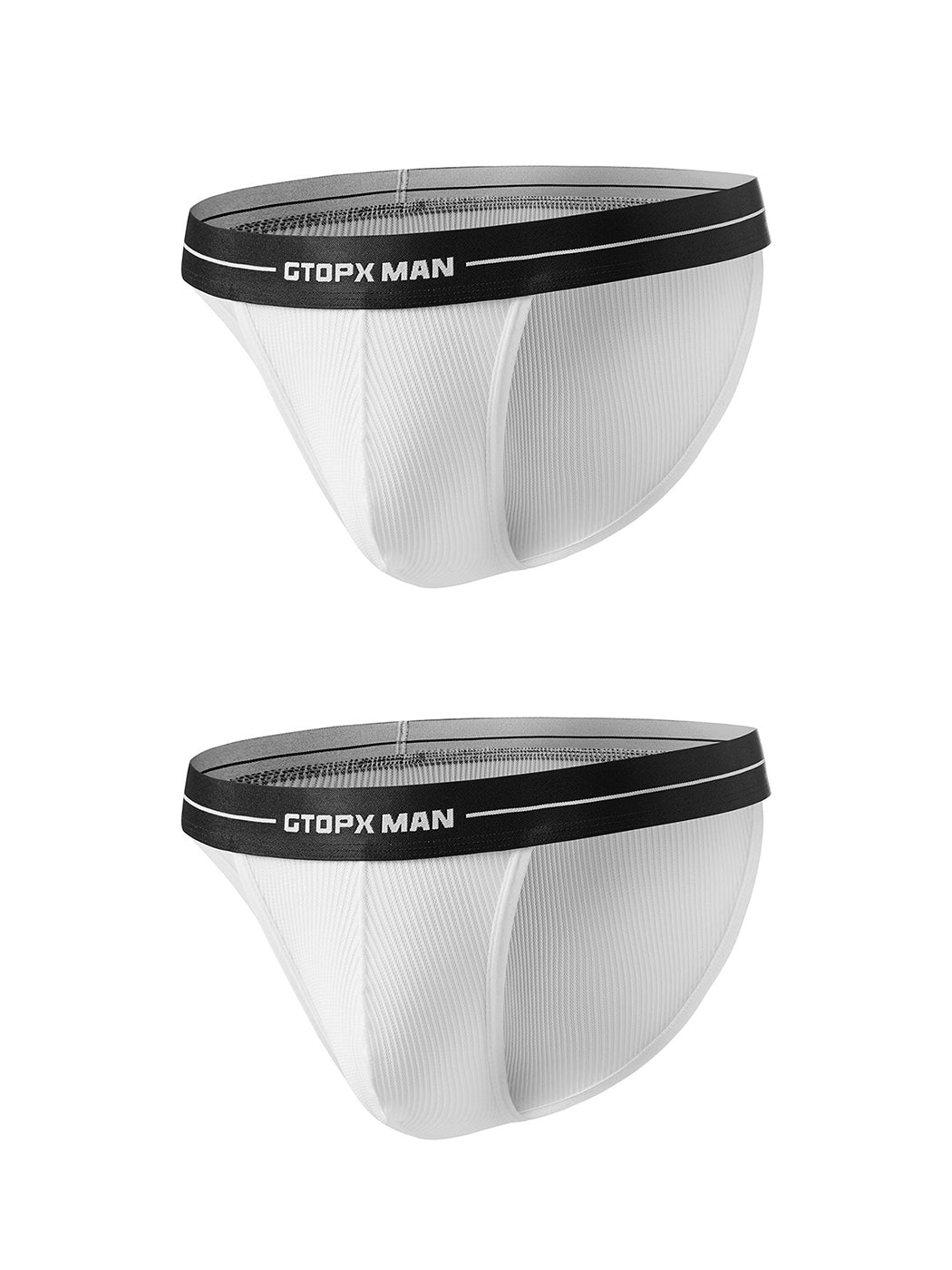 2 Pack Men's Sexy Striped Mesh Briefs