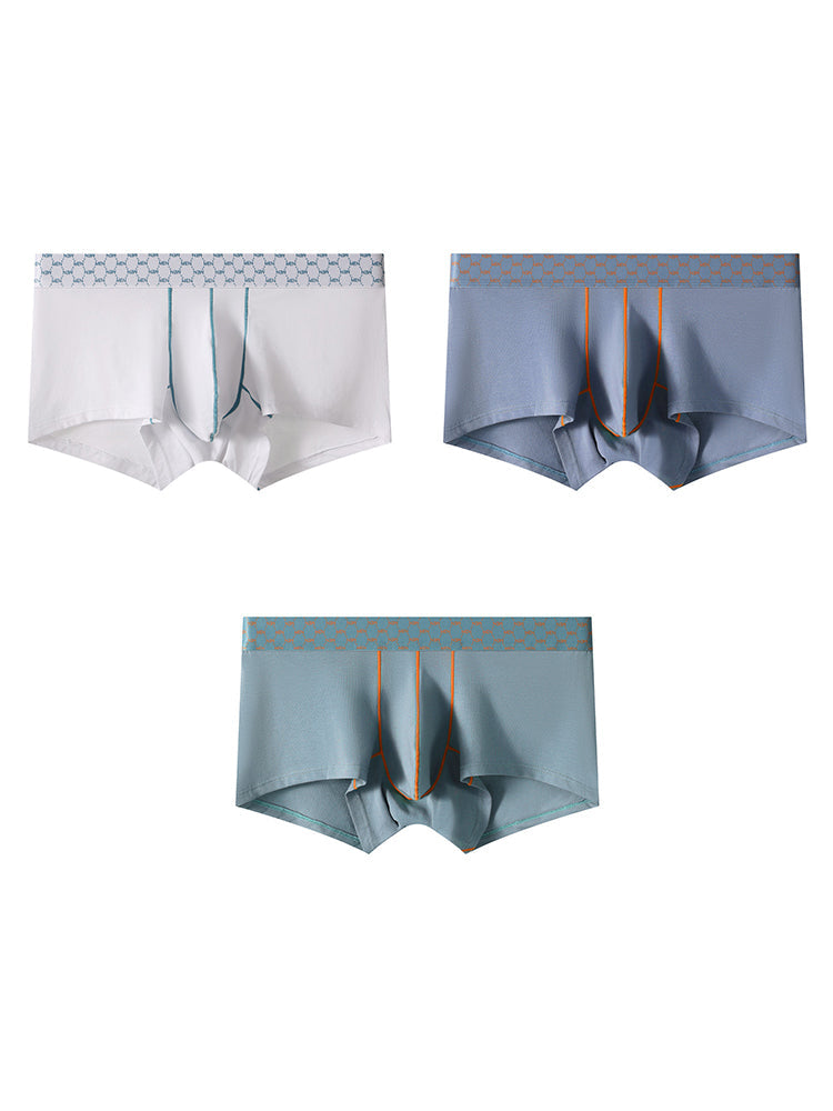 3 Pack Men's Casual Fitness Cotton Trunks