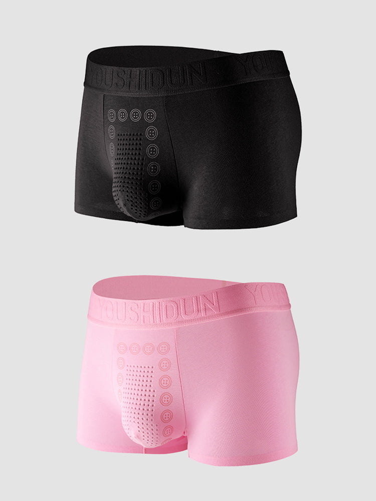 2-pack Men's Negative Ion Massage Boxer Briefs