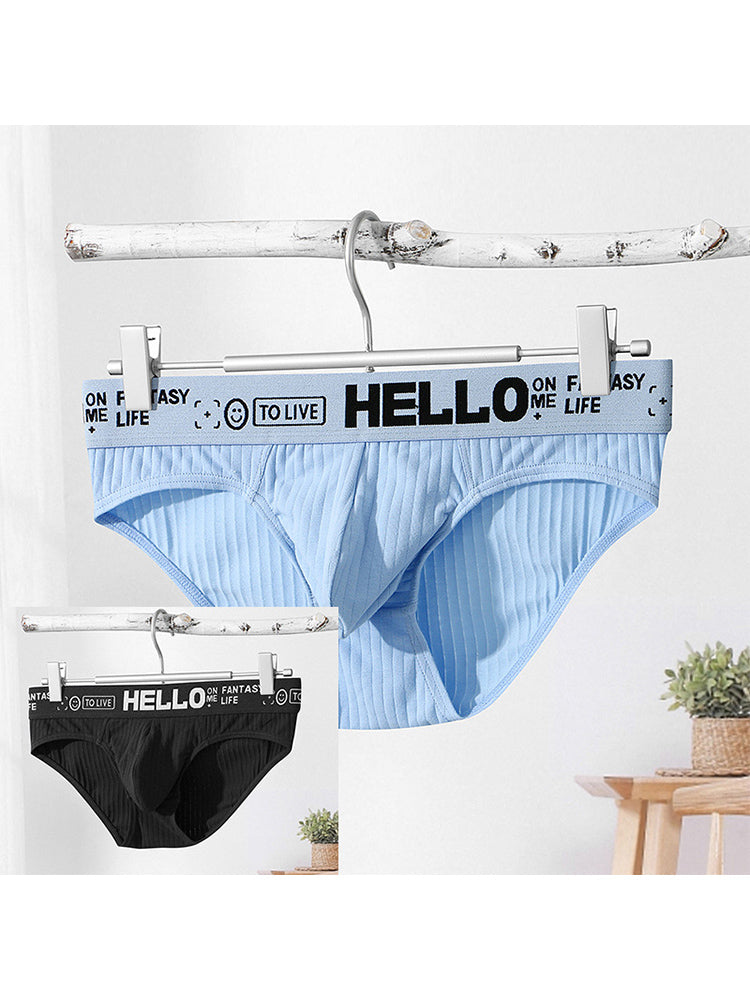 メンズ コットンリブ 通気性ブリーフ 3Dポーチ付き