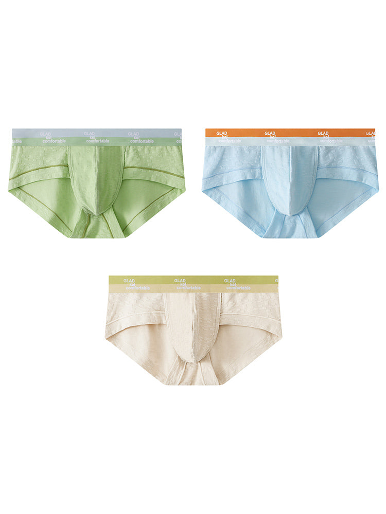 3 Pack Men's Baby Cotton High-Stretch Skin-Friendly Breathable Briefs