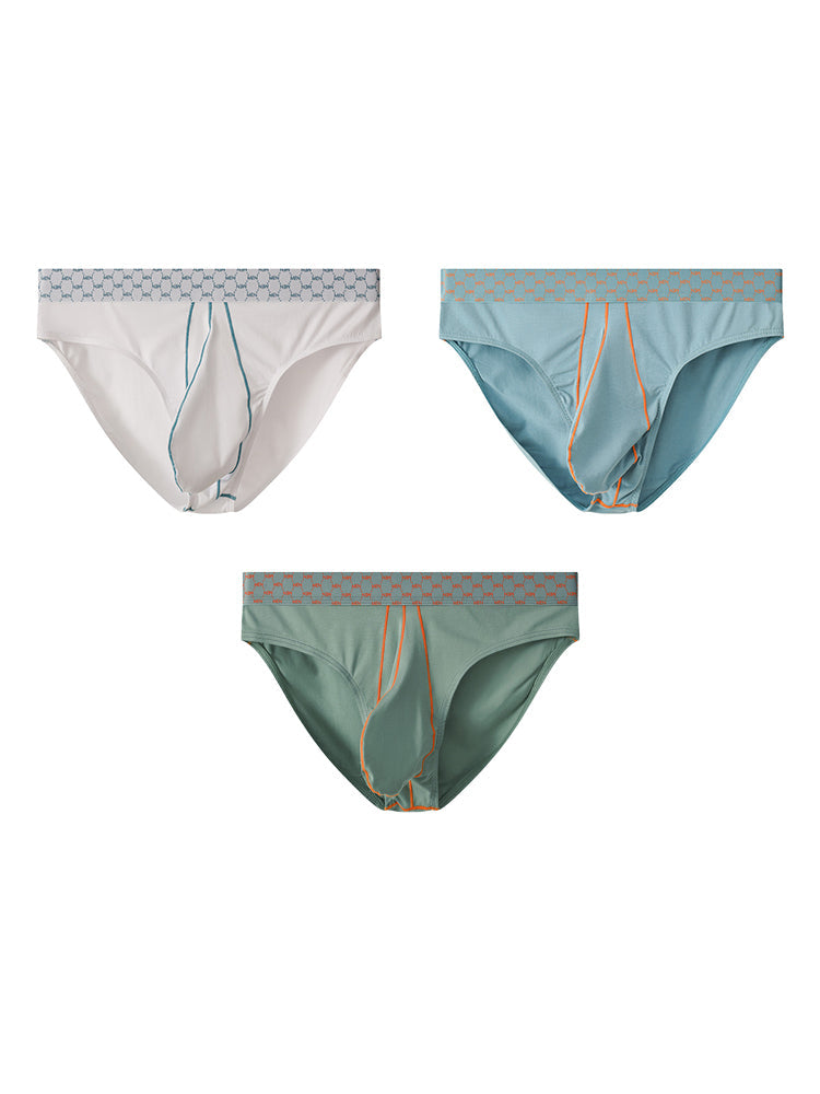 3 Pack Men's Breathable Anti-Chafing Cotton Briefs
