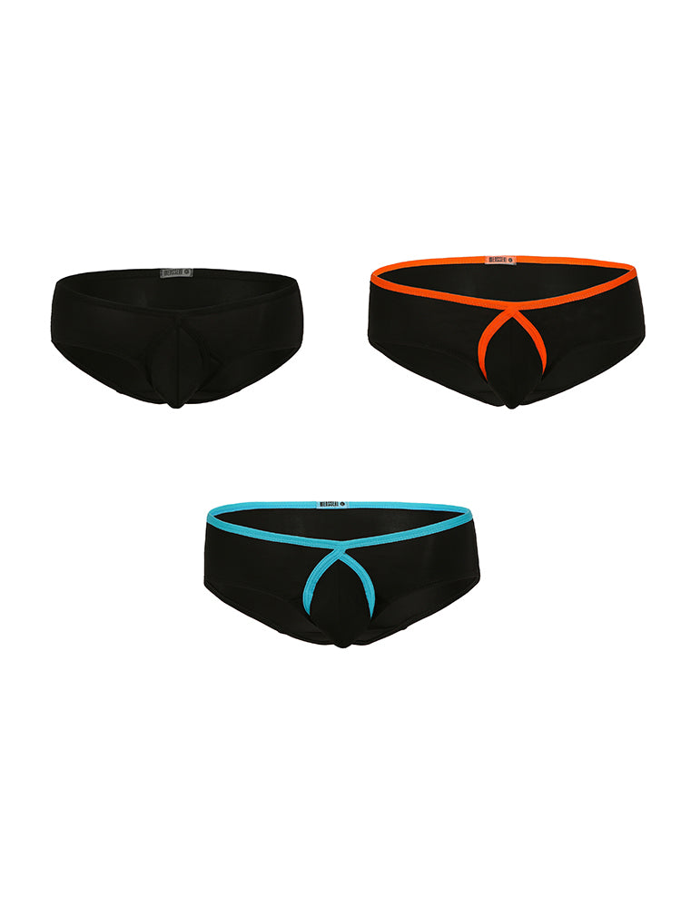 3 Pack Men's Trendy Breathable Sexy Nylon Trunks