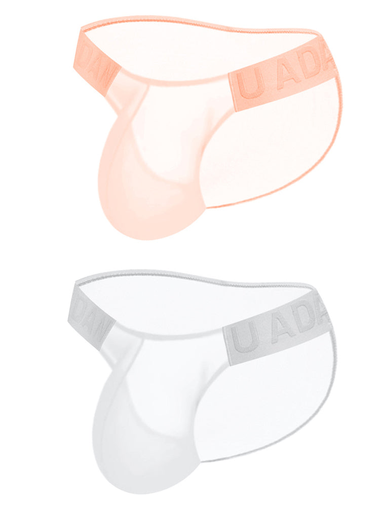 2 Pack Ultra-Thin Men's Breathable Semi-Transparent Sexy Bikini