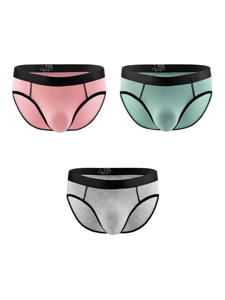 3-pack Men's Low-rise Compartment Lift Independent Pouch Briefs