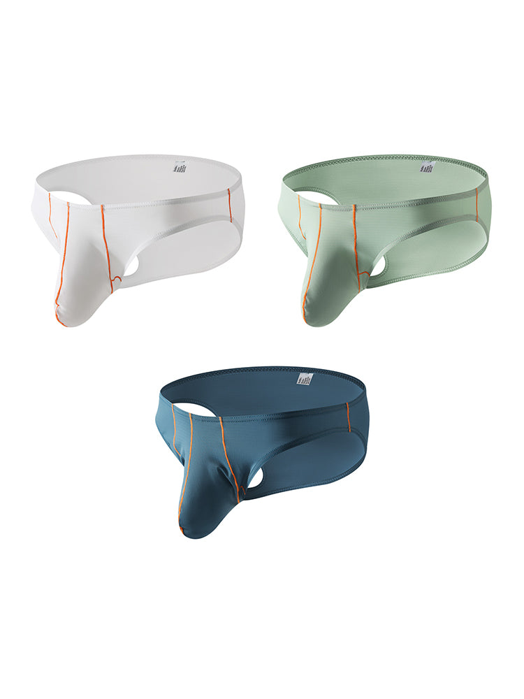 メンズUポーチアイスシルクブリーフ3枚組