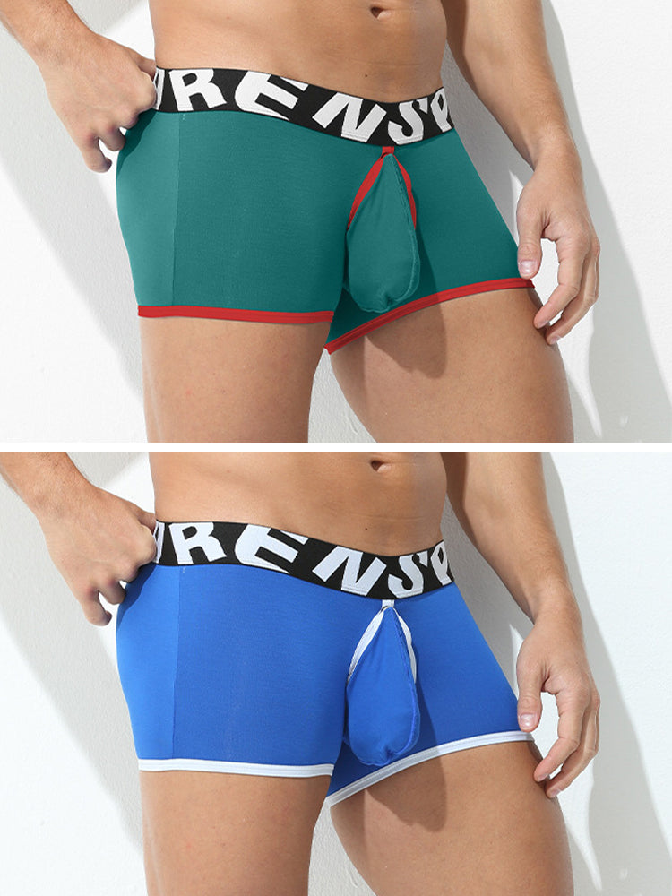 2 Pack Men's Modal Sexy Breathable Classic Trunks