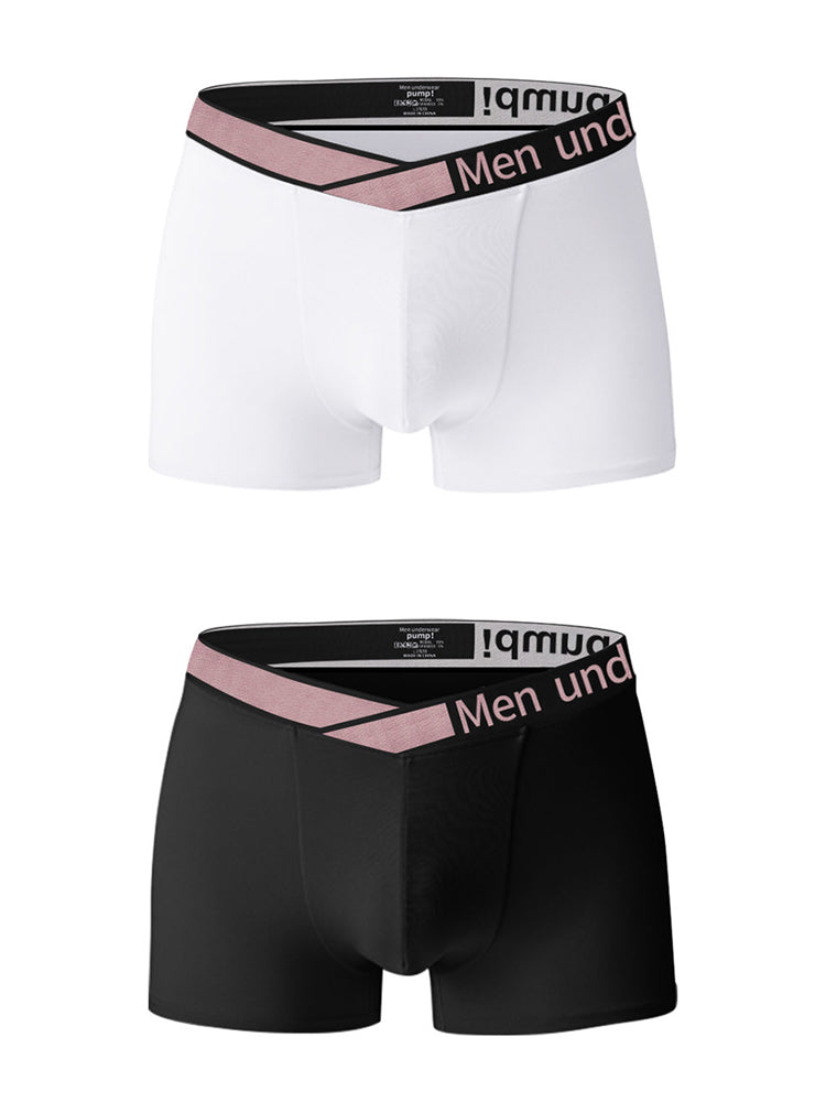 2 Pack Men's Modal Breathable U-Pouch Trunks