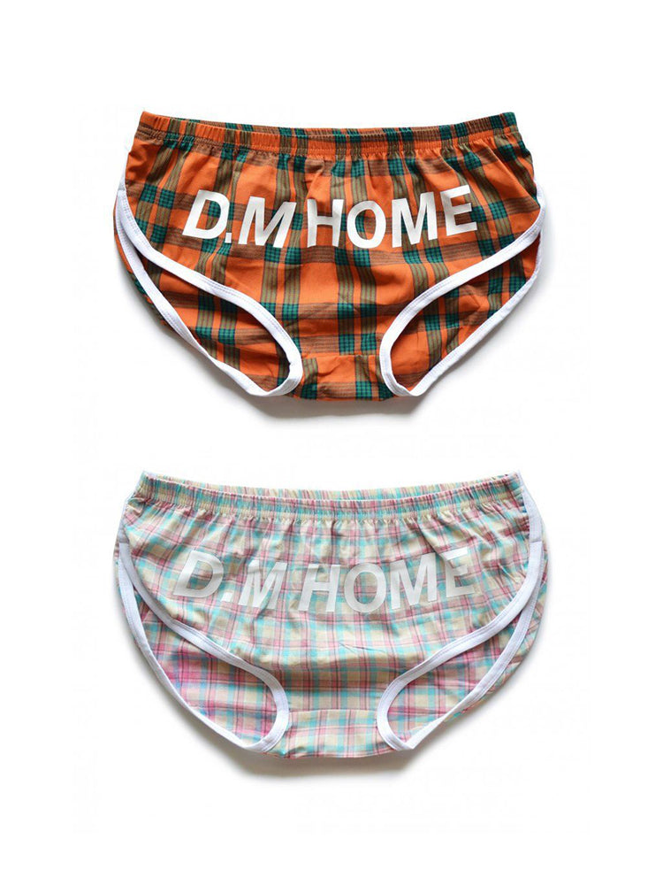2 Pack Men's Loose Aloha Cotton Plaid Home Pants
