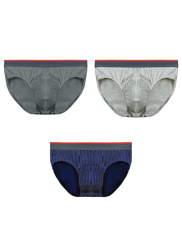 3-pack Men's Antibacterial Pure Cotton Sexy Sports Breathable Underwear